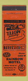 Matchbook Cover - Rainbow Motel Gettysburg PA