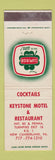 Matchbook Cover - Keystone Motel Restaurant New Cumberland PA