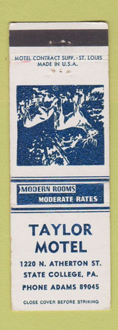 Matchbook Cover - Taylor Motel State College PA