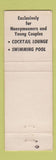 Matchbook Cover - Chesnut Grove Lodge Cottages Swiftwater PA WORN