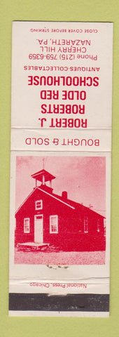 Matchbook Cover - Robert Roberts Olde Red School House Nazareth PA WEAR