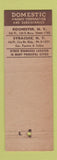 Matchbook Cover - Domestic Finance Loans Rochester Syracuse NY