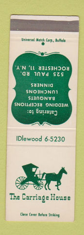 Matchbook Cover - Carriage House Rochester NY