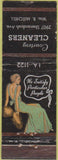 Matchbook Cover - Courtesy Cleaners Girlie NO TOWN