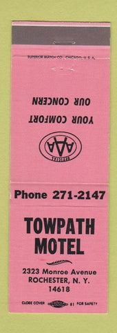 Matchbook Cover - Towpath Motel Rochester NY