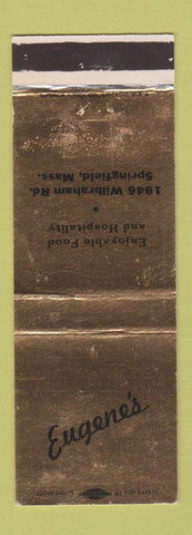 Matchbook Cover - Eugene's Restaurant Springfield MA WEAR