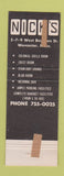 Matchbook Cover - Nick's Restaurant Worcester MA WEAR