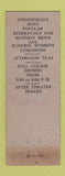 Matchbook Cover - Jackson's Restaurant Springfield MA WEAR