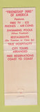Matchbook Cover - Tanglewood Motor Inn Lenox Pittsfield MA