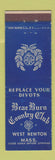 Matchbook Cover - Brae Burn Country Club West Newton MA
