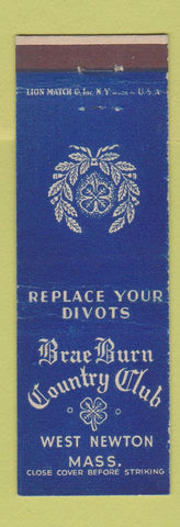 Matchbook Cover - Brae Burn Country Club West Newton MA