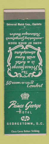 Matchbook Cover - Prince George Hotel Georgetown SC