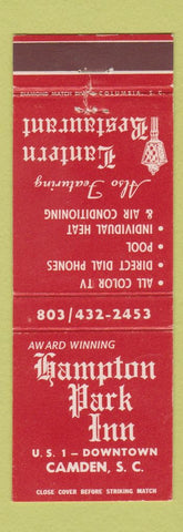 Matchbook Cover - Hampton Park Inn Camden SD