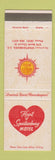 Matchbook Cover - Heart of Spartanburg Motel Quality Motels Spartanburg SC