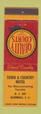 Matchbook Cover - Quality Court Motels Town & Country Allendale SC