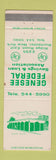 Matchbook Cover - Genesee Federal Savings and Loan Rochester NY WORN