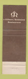 Matchbook Cover - Joe Gilbert Restaurant Kansas City MO