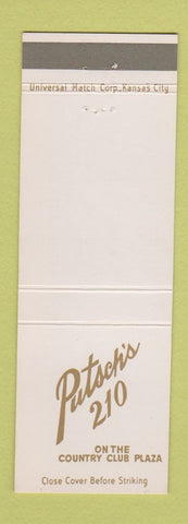 Matchbook Cover - Putsch's 210 Kansas City MO