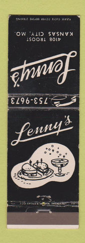 Matchbook Cover - Lenny's Restaurant Kansas City MO
