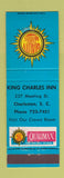 Matchbook Cover - Quality Motels Charleston SC