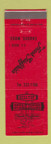 Matchbook Cover - Hilltop Steakhouse Saugus MA