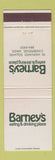 Matchbook Cover - Barney's Restaurant Cambridge MA WEAR