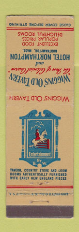 Matchbook Cover - Wiggins' Old Tavern Northampton MA