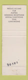 Matchbook Cover - Eugene's Restaurant Middleboro MA WEAR