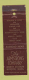 Matchbook Cover - Armstrong Company Boston MA Railroad News WORN