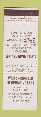 Matchbook Cover - West Springfield COOP Bank MA