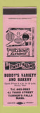 Matchbook Cover - Buddy's Variety Bakery Sporting Goods Turners Falls MA