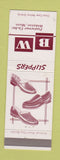 Matchbook Cover - BW Shoes Webster MA slippers