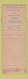 Matchbook Cover - Landfall Restaurant Woods Hole MA WORN