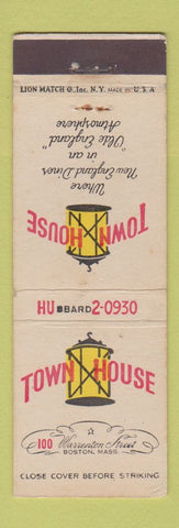 Matchbook Cover - Town House Boston MA