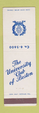 Matchbook Cover - University Club of Boston MA
