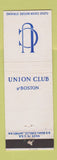 Matchbook Cover - Union Club of Boston MA