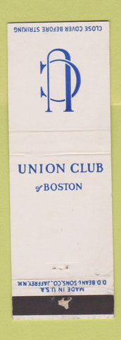 Matchbook Cover - Union Club of Boston MA