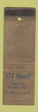 Matchbook Cover - 177 Motel Westport MA WORN