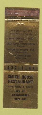 Matchbook Cover - Smith House Restaurant Harwichport MA WORN