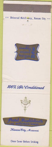 Matchbook Cover - Hotel Muehlebach Kansas City MO