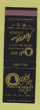 Matchbook Cover - Oaks West Restaurant Brockton MA Acorn Lounge