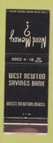 Matchbook Cover - West Newton Savings Bank MA WEAR