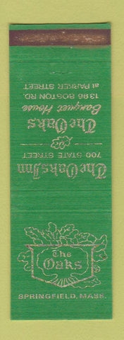 Matchbook Cover - Oaks Inn Springfield MA WEAR