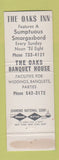 Matchbook Cover - Oaks Inn Springfield MA WEAR