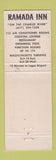 Matchbook Cover - Casa Del Sol Restaurant Boston MA Ramada Inn WORN