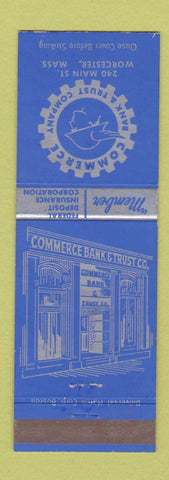 Matchbook Cover - Commerce Bank and Trust Worcester MA