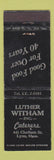 Matchbook Cover - Luther Witham Restaurant Lynn MA WEAR