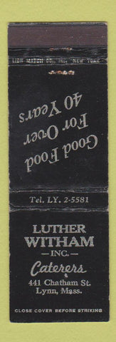 Matchbook Cover - Luther Witham Restaurant Lynn MA WEAR