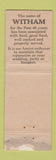Matchbook Cover - Luther Witham Restaurant Lynn MA WEAR