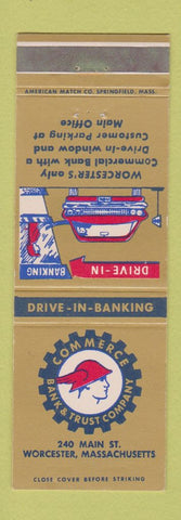 Matchbook Cover - Commerce Bank and Trust Worcester MA